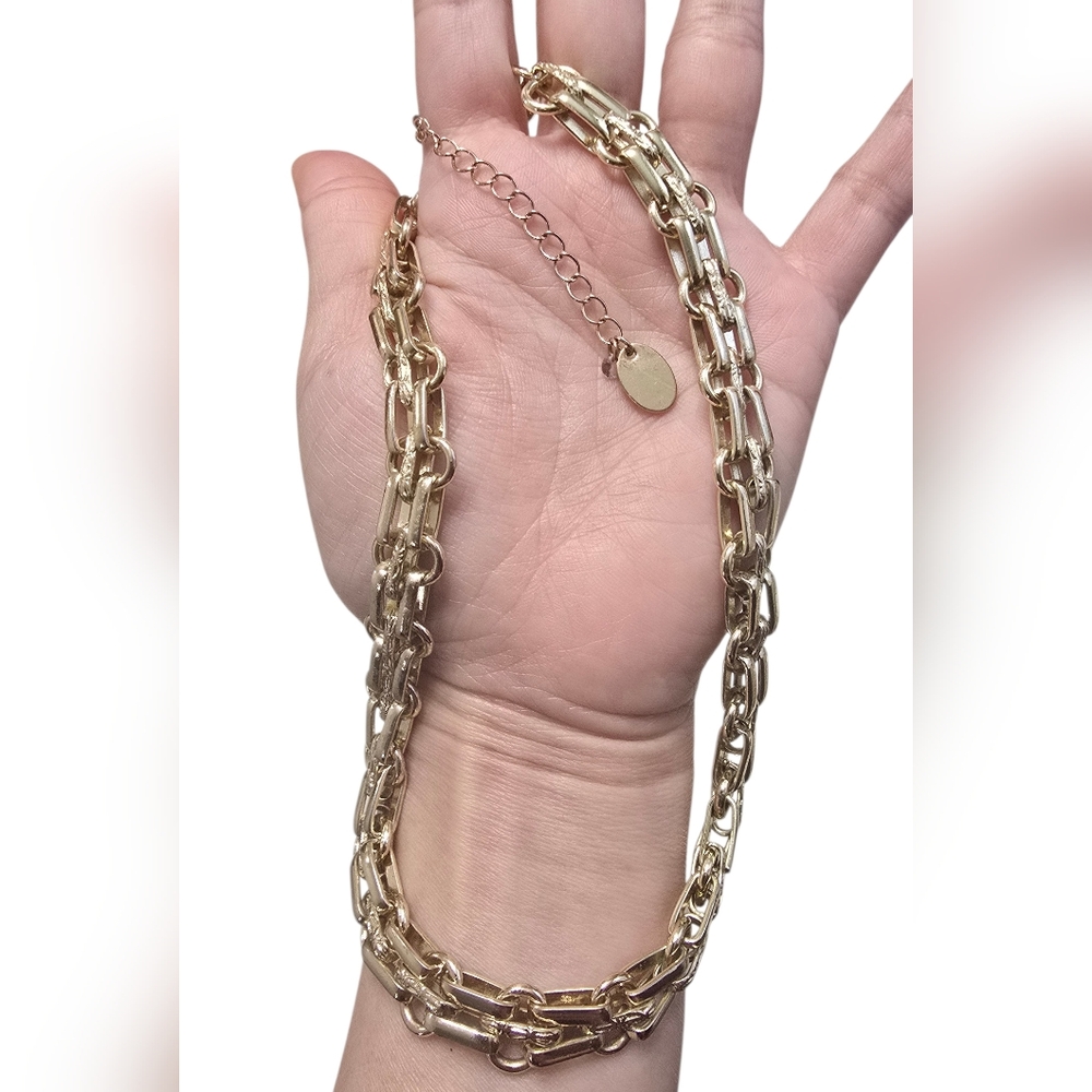 Time And Tru Gold Link Multi-Chain Necklace - Women's Fashion Jewelry